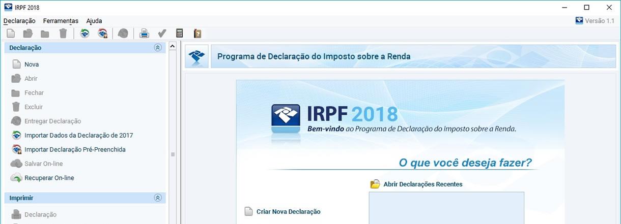 [Instale o programa de preenchimento e envio do IR]